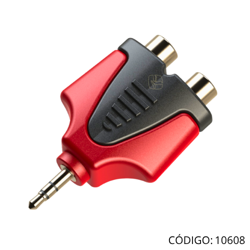 Conector 1 St 3.5" M-2RCA Hembra RPAN350
