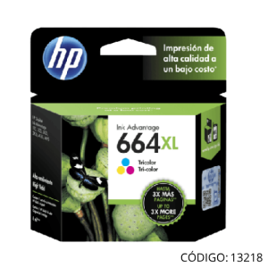 Tinta Color HP 664XL F6V30AL para 330 paginas