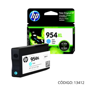 Tinta Cyan HP 954XL L0S62AL para 1600 paginas.