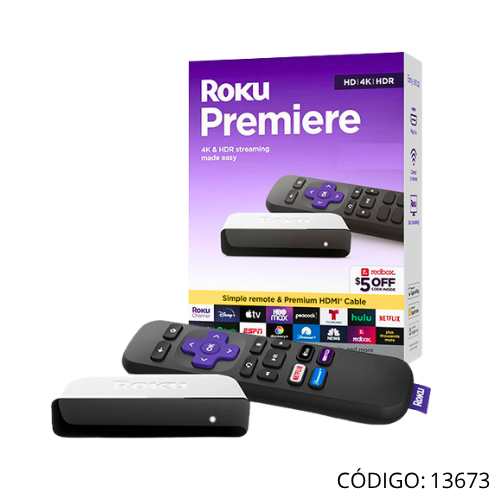 Caja Smart ROKU Premiere 4K UltraHD HDR