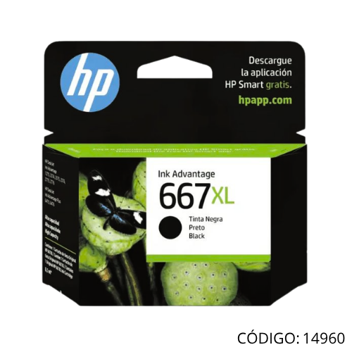Tinta Negra HP 667XL 3YM81AL 480P 1275/2