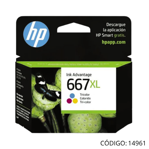 Tinta Color HP 667XL 3YM80AL 330P 1275/2