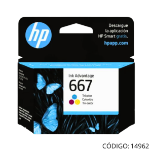 Tinta Color HP 667 3YM78AL 100P 1275/277