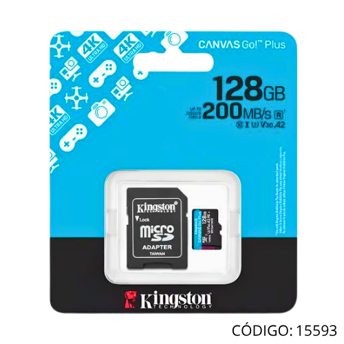 Memoria MicroSD 128GB SDHC 4K 100Mb/s