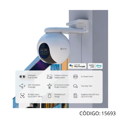 Camara EZVIZ CS-C8PF-A0 2-Lente Pan&Tilt