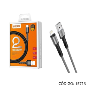 Cable USB Lightning 2mt LDNIO LS522 2.4A