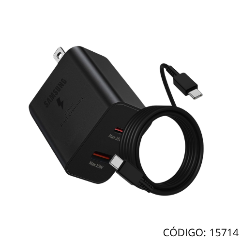 Cargador Samsung S22-5G USB+USB-C 35W