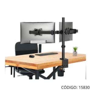 Soporte Monitor Doble 13-32 KLIPX KPM310