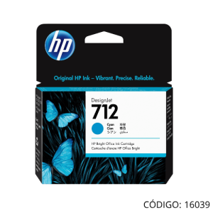 Tinta Cyan HP 712 3ED67A 29ml