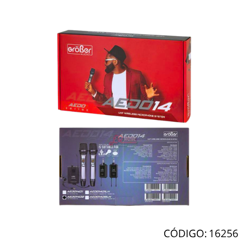 Microfono Inal PROF AED014D(2) Doble UHF