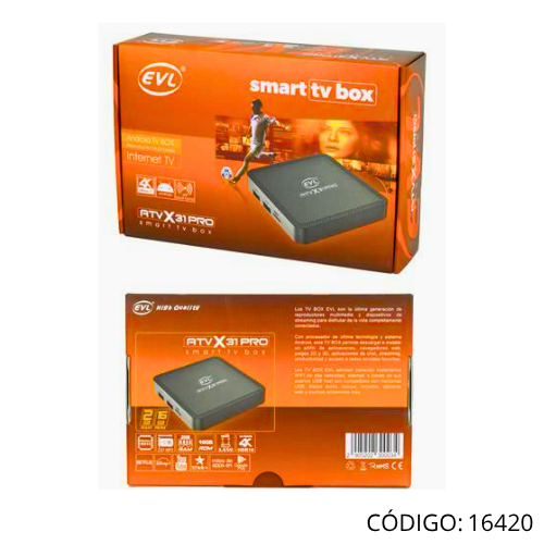 TV Box Androide ATV-X31 PRO 4K 2/16GB