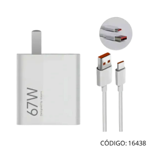 Cargador XIAOMI 67W 13 PRO+Cable USB-C
