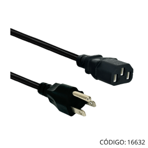 Cable de Poder PC GRUESO 15A 3,6M C13383