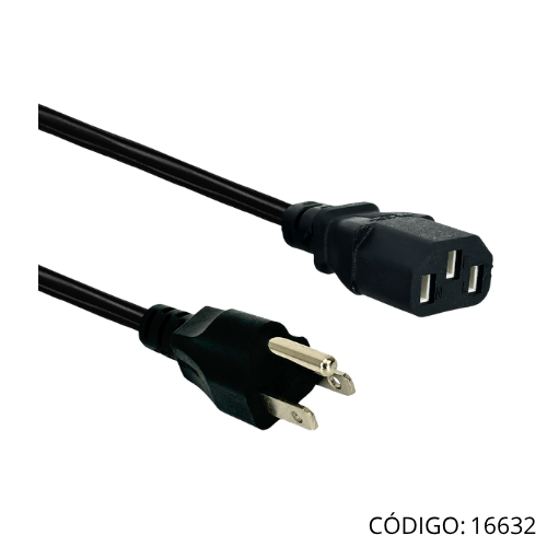 Cable de Poder PC GRUESO 15A 3,6M C13383