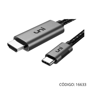 Cable USB-C 3.1 a HDMI 4K 3Mts ALUMINIO