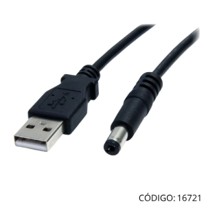 Cable USB Macho a Plug Hembra DC 5/9/12V
