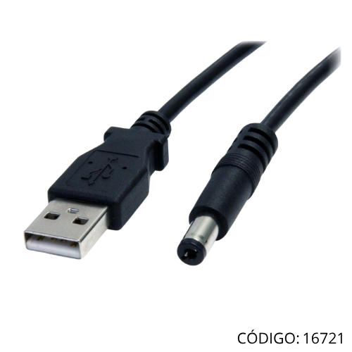 Cable USB Macho a Plug Hembra DC 5/9/12V