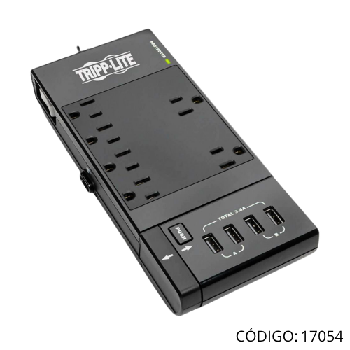 Supresor TrippLite TLP66USBR 6T 4USB Ext