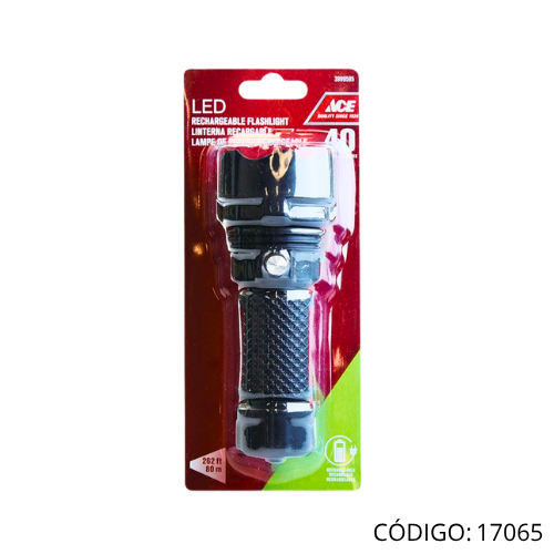 Linterna Mano 40LUM Recargable Grande