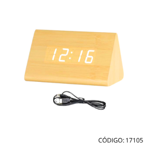 Reloj Digital Madera Tactil EBASIX O6716