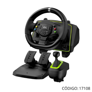 Timon + 2 Pedales (Acelerar / Frenar) + Palanca de Cambios para Carrera GENIUS SpeedMaster X2 Vibracion