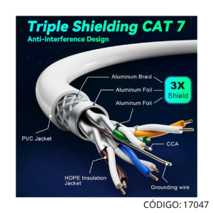 Cable de Red x Mt UTP CAT7 Interiores