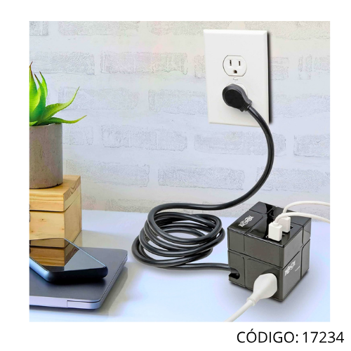 Cubo 3Tomas/6USBs Tripp-Lite TLP-366CUBE