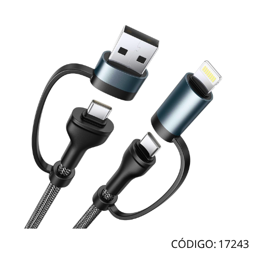 Cable PHILIPS 3-1 cargador USB-C / LIGHT