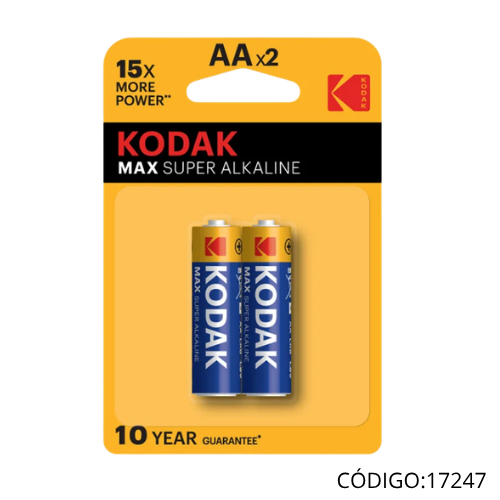 Bateria (2) "AA" 1.5V Alkalina KODAK