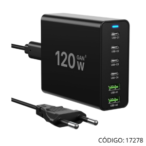 Cargador Multiple 5-1 AIWA 120W