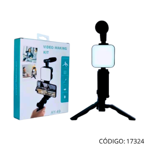 Kit Video AY-49 Tripode/Flash/Mic/Holder