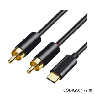 Cable USB-C M a 2RCA M 1.8M C