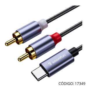 Cable USB-C M a 2RCA M 3.6M C13597