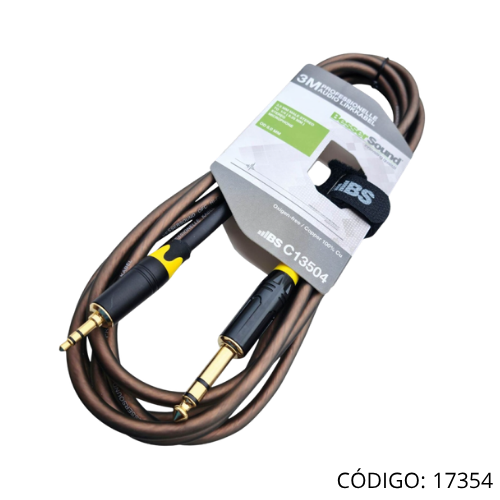 Cable Audio 1/4M ST a 3.5M ST C13504 3Mt