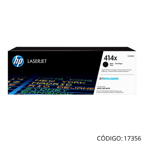 Toner HP Negro W2020X 414X 7500 hojas