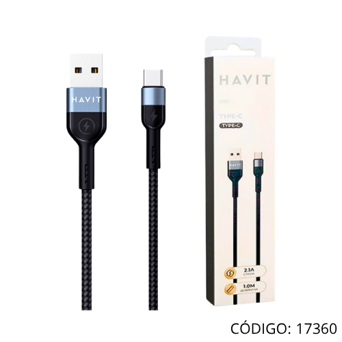Cable Havit USB a USB-C HV-CB6161 1mt
