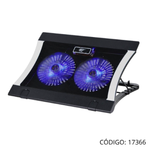 Cooler X2 p/Laptop c/LED Havit HV-F2051 Inclinacion.