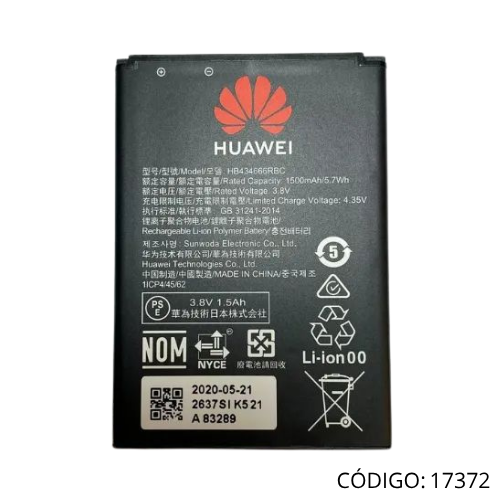 Bateria HB434666RBC 3.8v 1500mAh HUAWEI