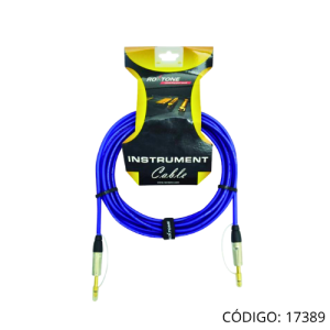 CABLE P/INSTRUMENTO 1 PLUG 6.3MN X LADO TRANSPARENTE ROJO 9MT.