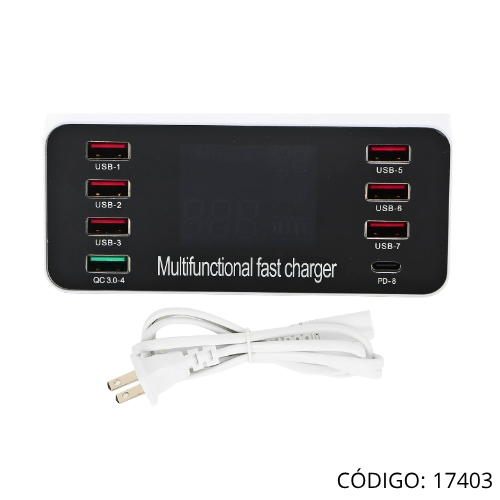 Estacion Carga 8USB -C 60W WLX-A9P