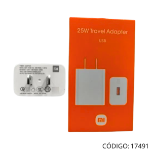 Cargador+Cable Xiaomi 5-12V 25W USB/USBC.
