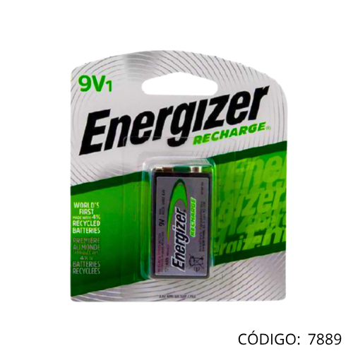 Bateria Alkalina de 9v Recargable NIMH